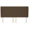Tête de lit avec oreilles Marron foncé 163x23x118/128 cm Tissu 