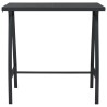 Table de bar de jardin Noir 110x60x110 cm Verre trempé 