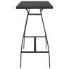 Table de bar de jardin Noir 110x60x110 cm Verre trempé 