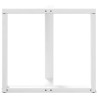 Pieds de table à manger en T 2 pièces Blanc 70x35x(72-73) cm Acier 