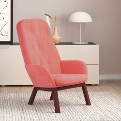 Chaise de relaxation Rose Velours 