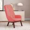 Chaise de relaxation Rose Velours 