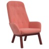 Chaise de relaxation Rose Velours 