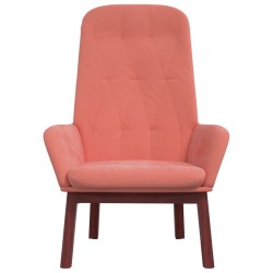 Chaise de relaxation Rose Velours 