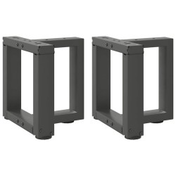 Pieds de table basse en T 2 pièces Anthracite 30x25x(30-31) cm Acier 