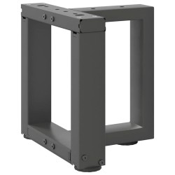 Pieds de table basse en T 2 pièces Anthracite 30x25x(30-31) cm Acier 