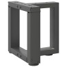 Pieds de table basse en T 2 pièces Anthracite 30x25x(30-31) cm Acier 
