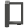 Pieds de table basse en T 2 pièces Anthracite 30x25x(30-31) cm Acier 