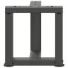 Pieds de table basse en T 2 pièces Anthracite 30x25x(30-31) cm Acier 