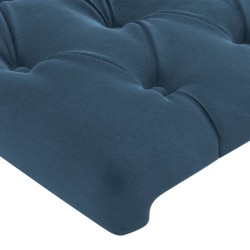 Tête de lit avec oreilles Bleu foncé 93x23x118/128 cm Velours 