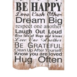 Porte-manteau mural avec 6 crochets 120 x 40 cm FAMILY RULES  