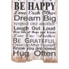 Porte-manteau mural avec 6 crochets 120 x 40 cm FAMILY RULES  