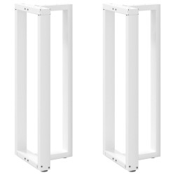 Pieds de table de bar en forme de T, 2 pièces, blanc, 40 x 35 x (110-111) cm, acier 