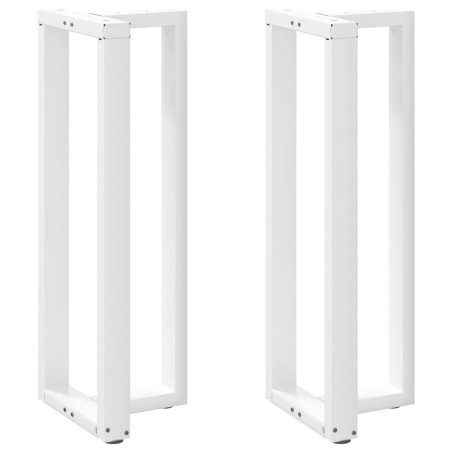 Pieds de table de bar en forme de T, 2 pièces, blanc, 40 x 35 x (110-111) cm, acier 