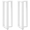 Pieds de table de bar en forme de T, 2 pièces, blanc, 40 x 35 x (110-111) cm, acier 