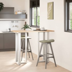 Pieds de table de bar en forme de T, 2 pièces, blanc, 40 x 35 x (110-111) cm, acier 