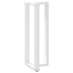 Pieds de table de bar en forme de T, 2 pièces, blanc, 40 x 35 x (110-111) cm, acier 