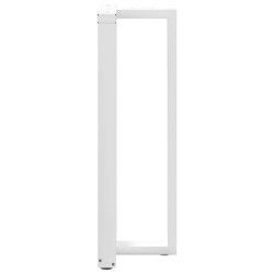 Pieds de table de bar en forme de T, 2 pièces, blanc, 40 x 35 x (110-111) cm, acier 