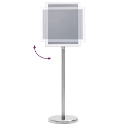 Supports Pédestal A4 2 pcs Argent Alliage d'Aluminium 