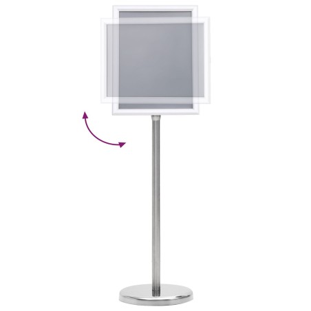 Supports Pédestal A4 2 pcs Argent Alliage d'Aluminium 