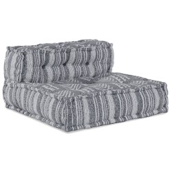Pouf modulaireGris 70x70x54 en tissu 