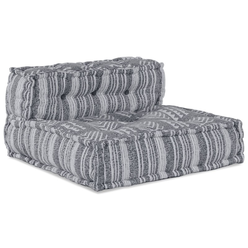 Pouf modulaireGris 70x70x54 en tissu 