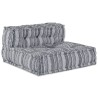Pouf modulaireGris 70x70x54 en tissu 