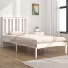Cadre de lit sans matelas blanc bois massif 100x200 cm 