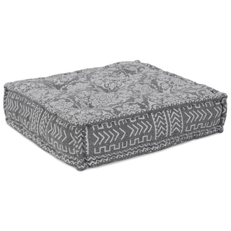 Pouf modulablegris clair 70x70x54 en tissu 