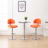 Tabourets de bar lot de 2 orange similicuir 