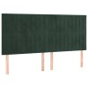 Têtes de lit 4 pcs Vert foncé 80x5x78/88 cm Velours 
