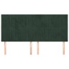Têtes de lit 4 pcs Vert foncé 80x5x78/88 cm Velours 