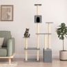 Arbre à chat avec griffoirs en sisal Gris clair 180 cm 