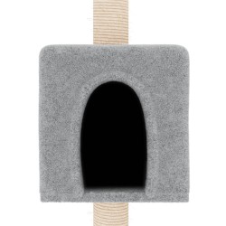 Arbre à chat avec griffoirs en sisal Gris clair 180 cm 