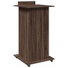 Pupitre et roues et tiroir chêne marron bois d'ingénierie 