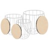 Ensemble de table basse Contreplaqué de peuplier Fer 3 pcs 
