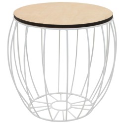 Ensemble de table basse Contreplaqué de peuplier Fer 3 pcs 