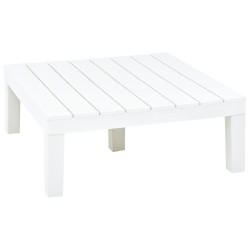 Table de jardin Blanc 78x78x31 cm Plastique 