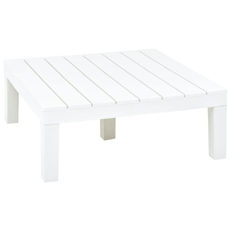 Table de jardin Blanc 78x78x31 cm Plastique 