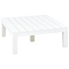 Table de jardin Blanc 78x78x31 cm Plastique 