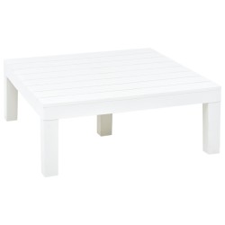Table de jardin Blanc 78x78x31 cm Plastique 