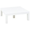Table de jardin Blanc 78x78x31 cm Plastique 