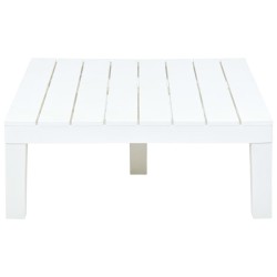 Table de jardin Blanc 78x78x31 cm Plastique 