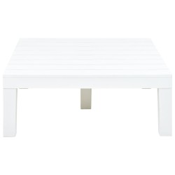 Table de jardin Blanc 78x78x31 cm Plastique 