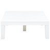Table de jardin Blanc 78x78x31 cm Plastique 