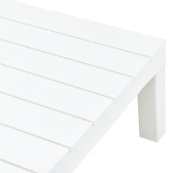 Table de jardin Blanc 78x78x31 cm Plastique 