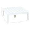 Table de jardin Blanc 78x78x31 cm Plastique 