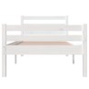 Cadre de lit sans matelas blanc bois massif 90x200 cm 