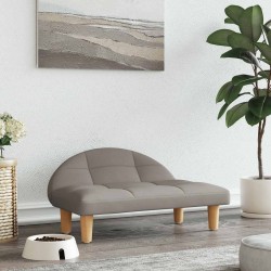 Lit pour chien taupe 70x52x30 cm tissu 