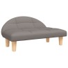 Lit pour chien taupe 70x52x30 cm tissu 